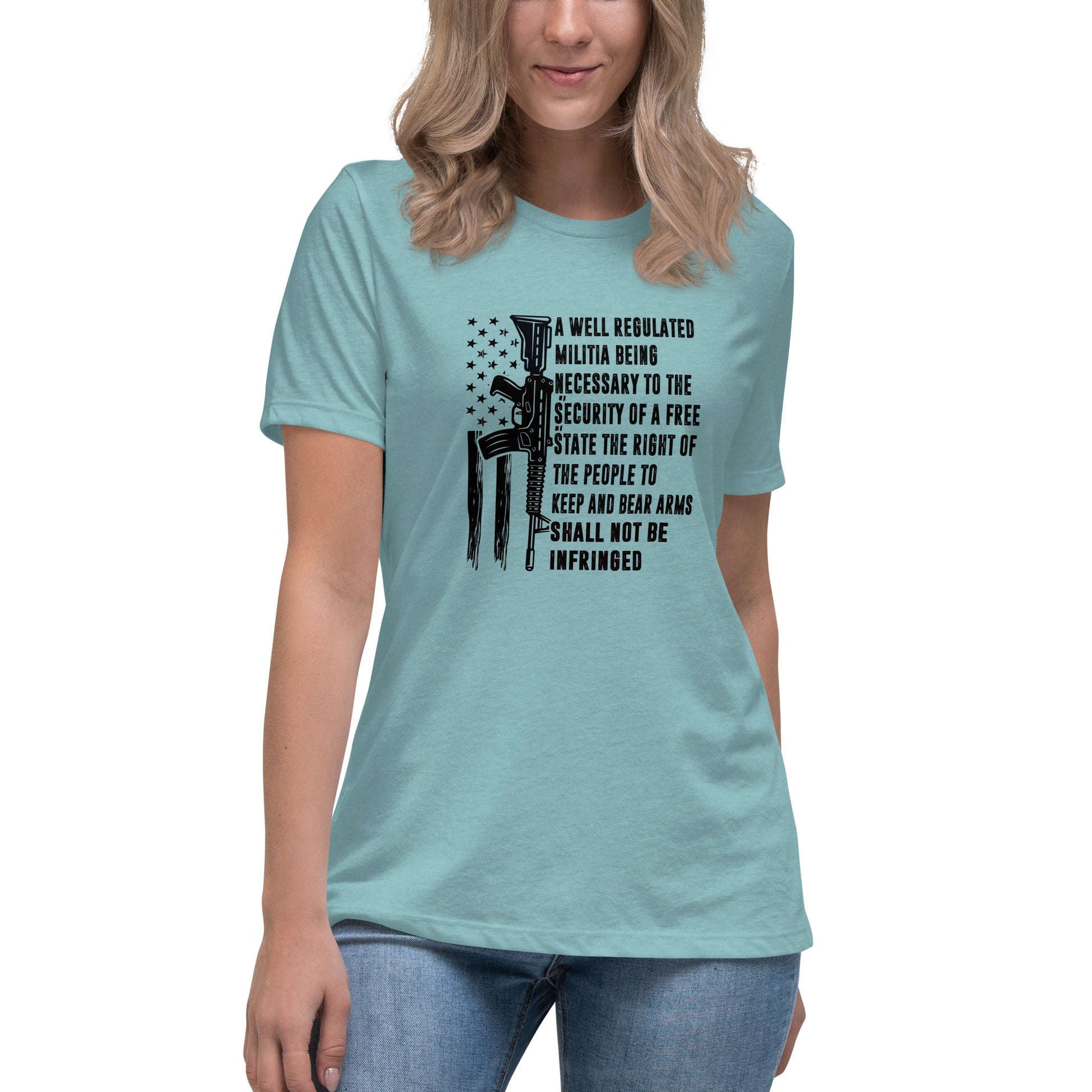 Liberty & Lead Apparel Heather Blue Lagoon / S Shall Not Be Infringed