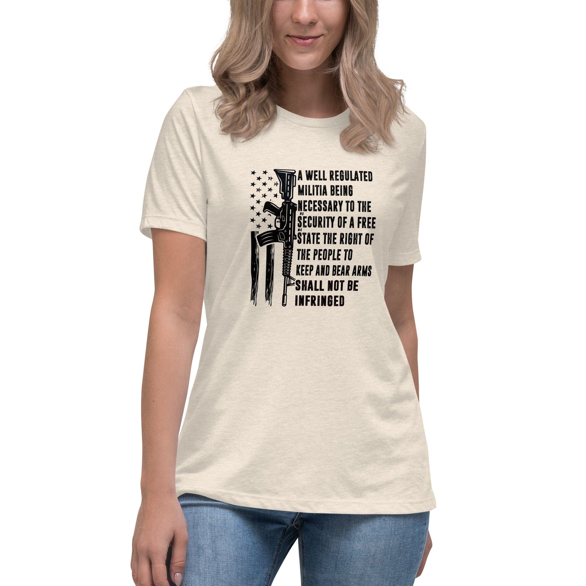 Liberty & Lead Apparel Heather Prism Natural / S Shall Not Be Infringed