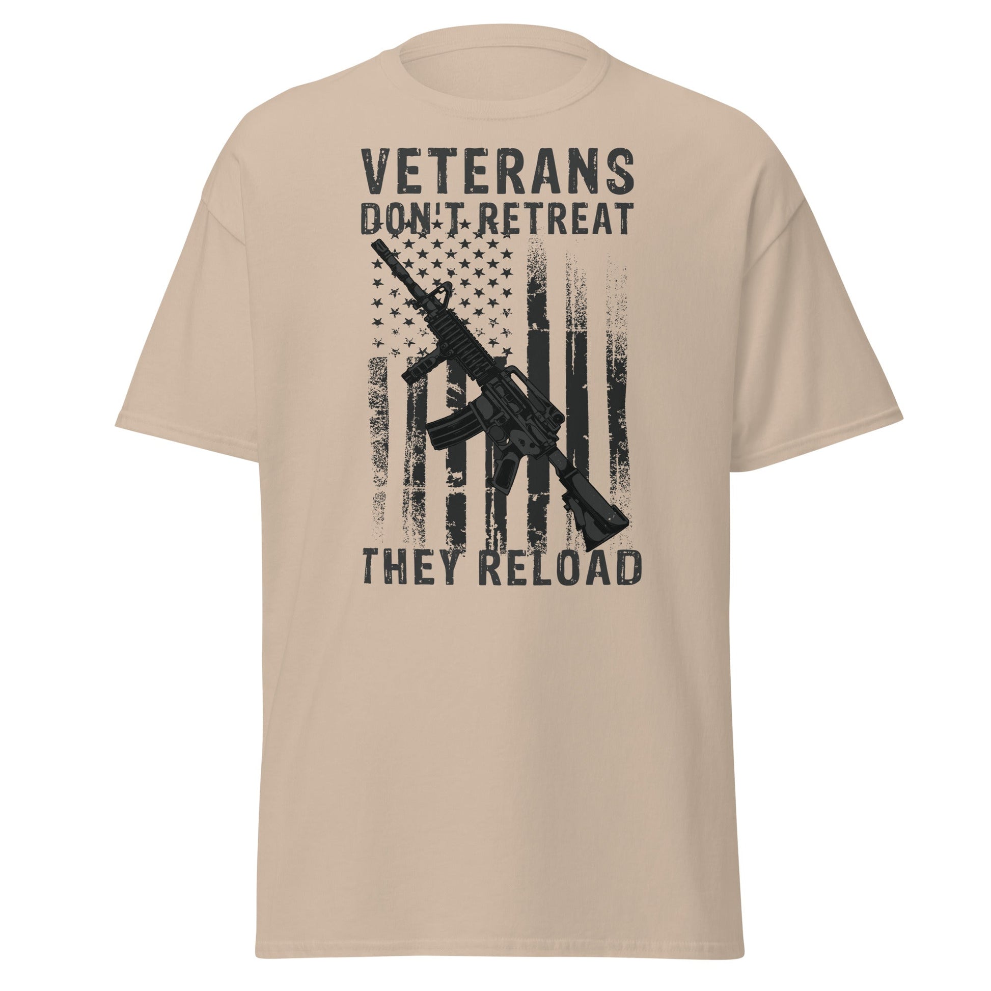 Liberty & Lead Apparel Sand / S Veterans Don't Retreat - Men's Classic Tee