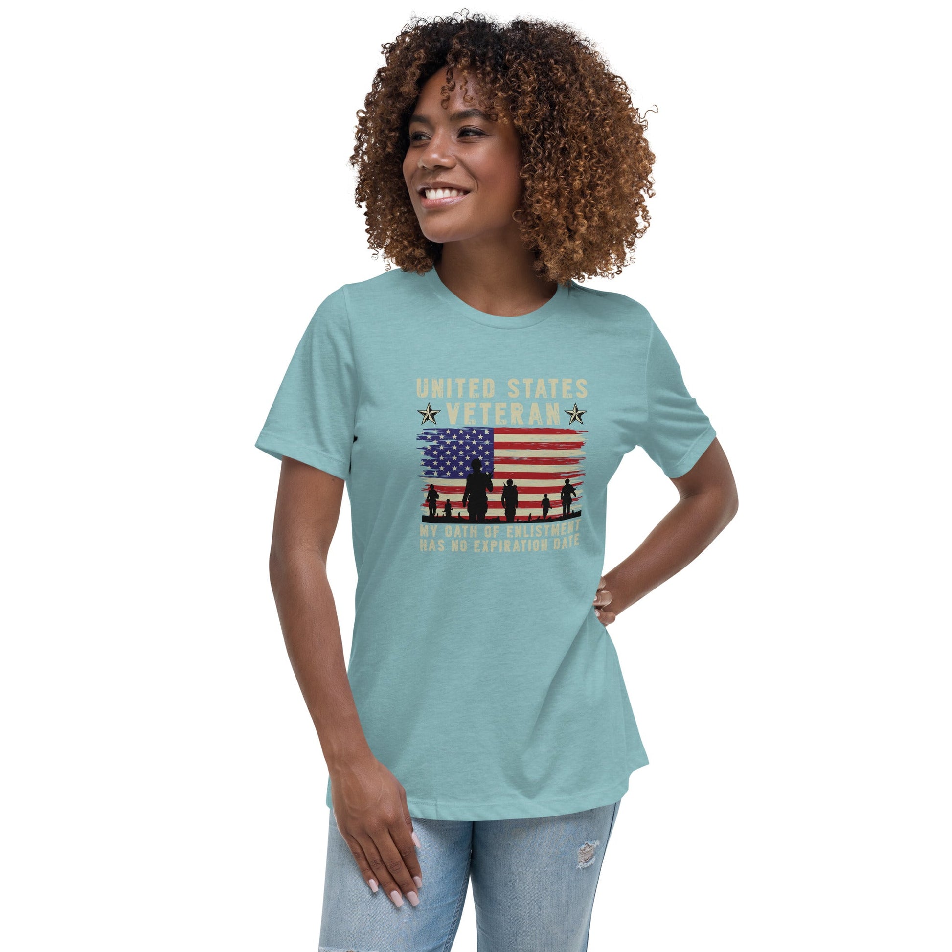 Liberty & Lead Apparel Heather Blue Lagoon / S Veterans Oath